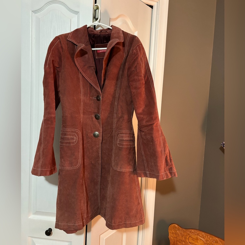 Vintage 90s Jennyfer J leather suede jacket